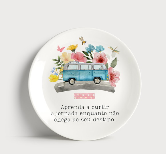 Prato Decorativo Kombi Floral