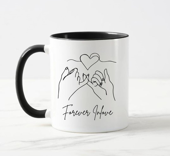 Caneca Dia dos Namorados Forever In Love Minimalista