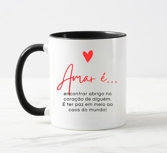 Caneca Dia dos Namorados Amar É