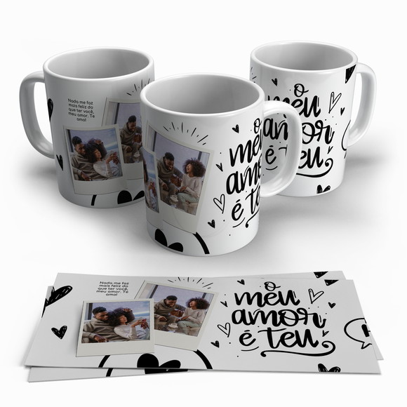 Caneca o Meu Amor É Teu Personalizada com Fotos