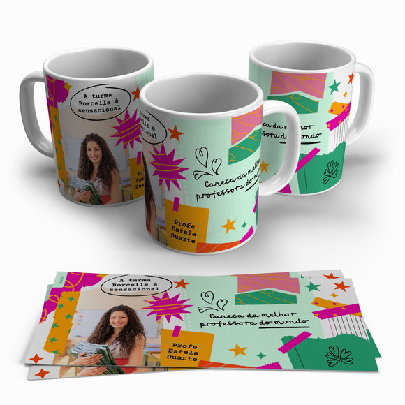Caneca da Melhor Professora do Mundo Personalizada com Foto