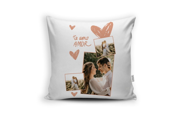 Almofada Te Amo Amor Personalizada com Foto