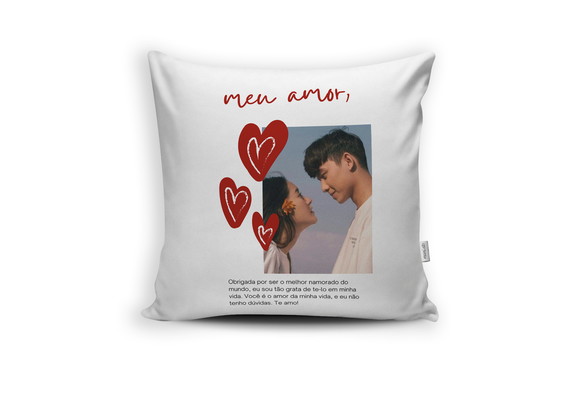 Almofada Meu Amor Personalizada com Foto