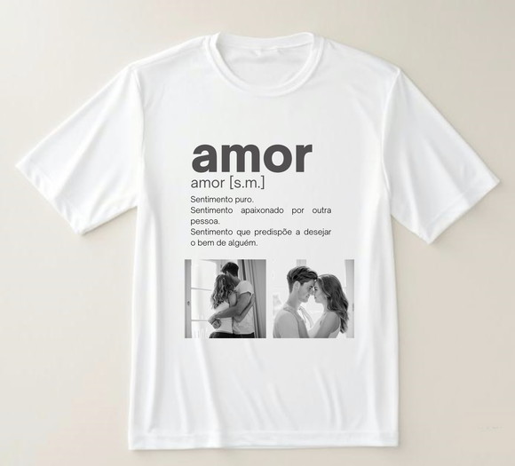 Camiseta Significado Amor Personalizada com Foto