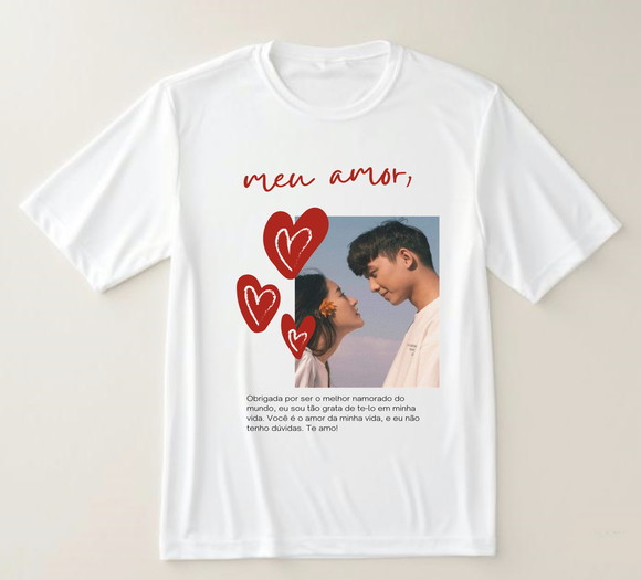 Camiseta Meu Amor Personalizada com Foto