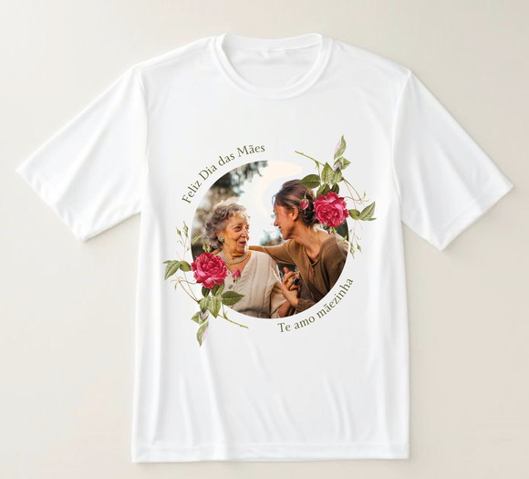 Camiseta Feliz Dias das Mães Personalizada com Foto