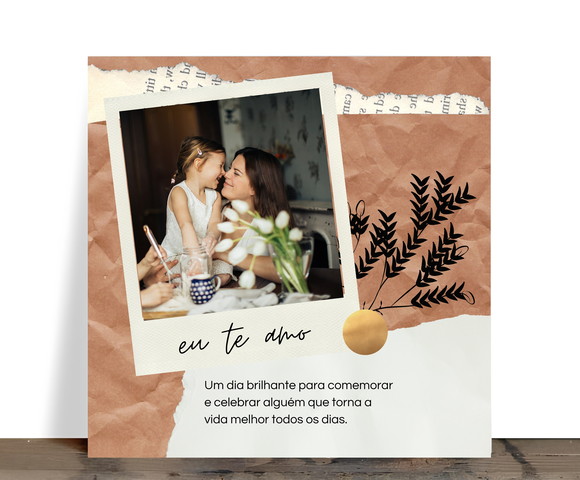 Azulejo Decorativo Dia das Mães Personalizado com Foto