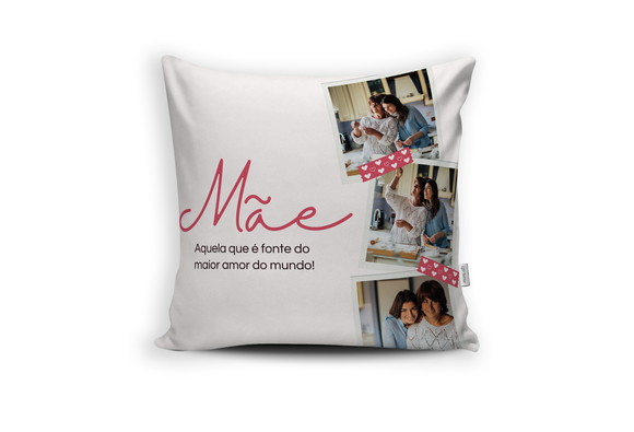 Almofada Dia das Mães Personalizada com Fotos