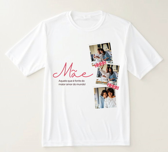 Camiseta Mãe Personalizada com Fotos