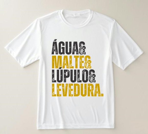 Camiseta Cerveja Agua Malte Lúpulo e Levedura