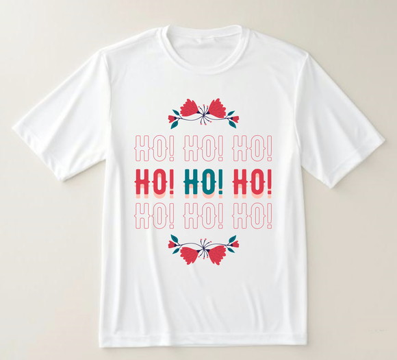 Camiseta de Natal Ho Ho Ho