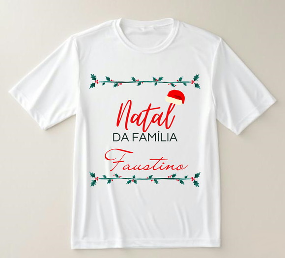 Camiseta Natal da Família Personalizado com Nome