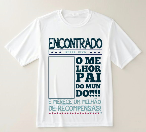 Camiseta Encontrado o Melhor Pai do Mundo Personalizada com