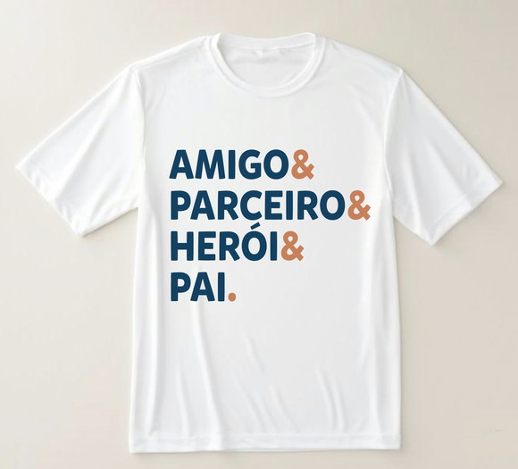 Camiseta Amigo Parceiro Herói Pai
