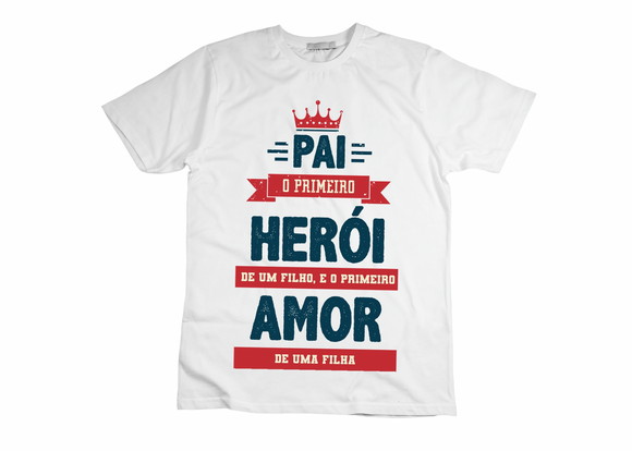 Camiseta Pai Herói Amor