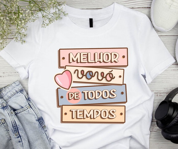 Camiseta Melhor Vovó de Todos os Tempos