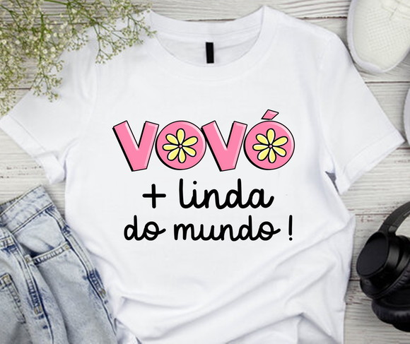 Camiseta Vovó Mais Linda do Mundo