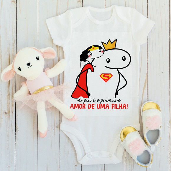Body Infantil Pai o Primeiro Amor de Uma Filha