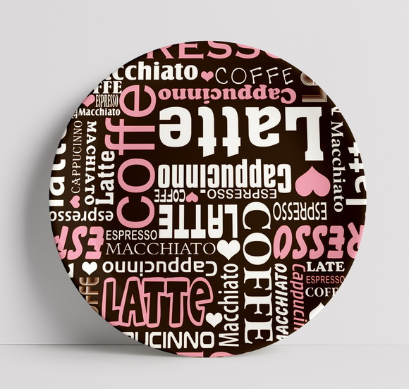 Prato Decorativo Coffee
