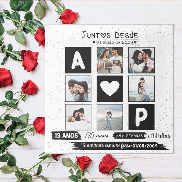 Azulejo Dia dos Namorados Personalizado com Fotos