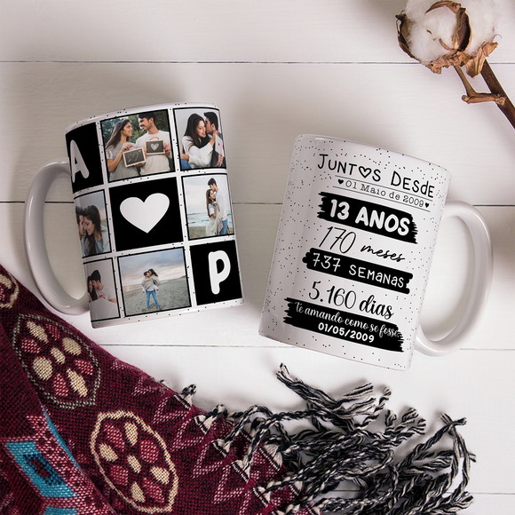 Caneca Dia dos Namorados Personalizada com Foto