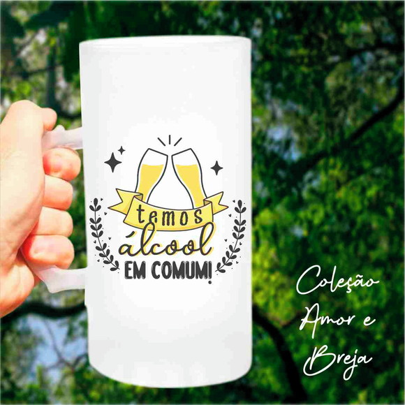 Caneca de Chopp Casal Temos Álcool em Comum