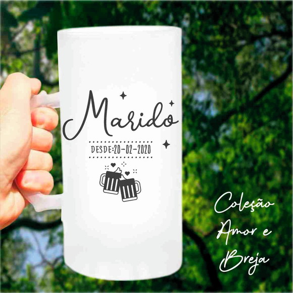 Kit 2 Canecas de Chopp Esposa e Marido