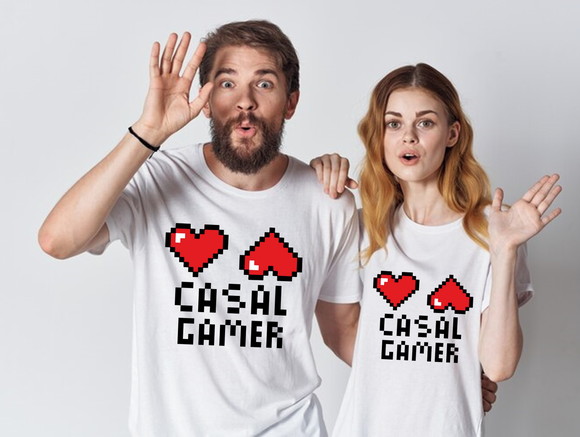 Kit Camiseta Casal Gamer