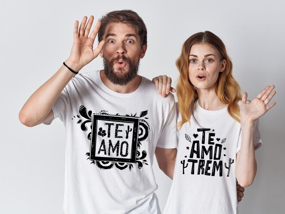 Kit Camiseta Casal Te Amo