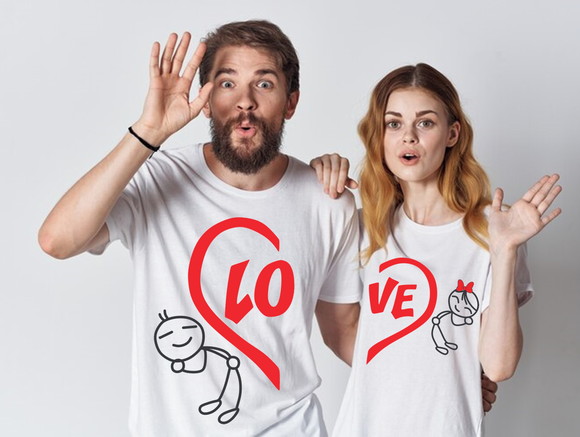 Kit Camiseta Casal Dia dos Namorados Love