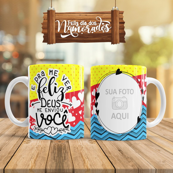 Caneca Dia dos Namorados Personalizada com Foto