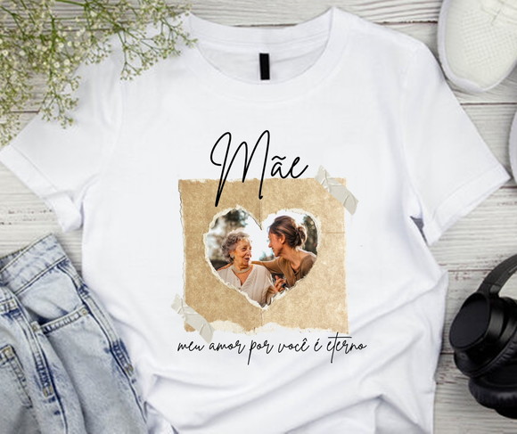 Camiseta Dia das Mães Personalizada com Foto