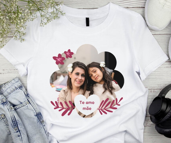 Camiseta Dia das Mães Personalizada com Foto