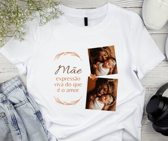 Camiseta Dia das Mães Personalizada com Foto