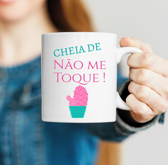 Caneca Divertida Cheia de Não Me Toque