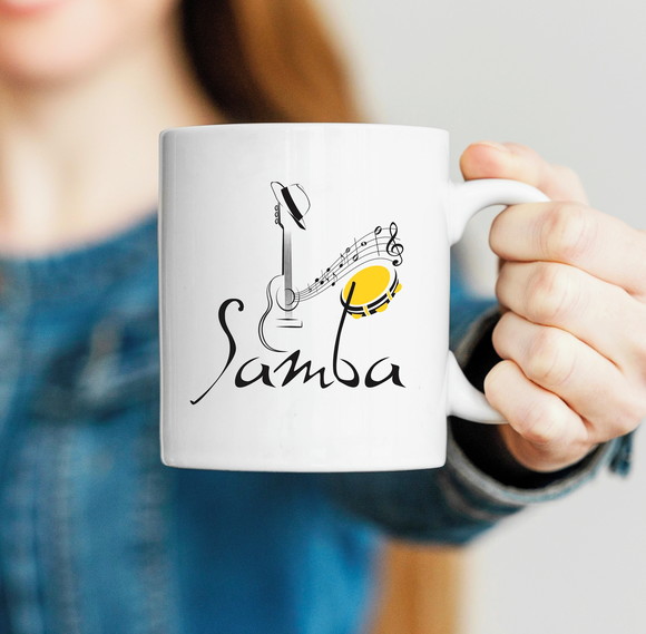 Caneca Porcelana Samba