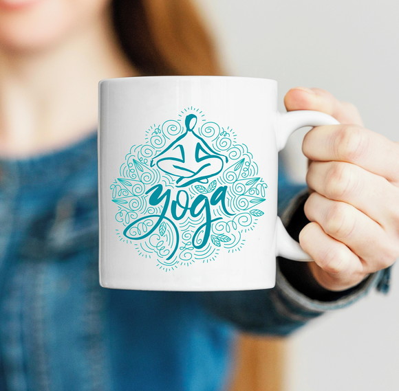 Caneca Porcelana Yoga