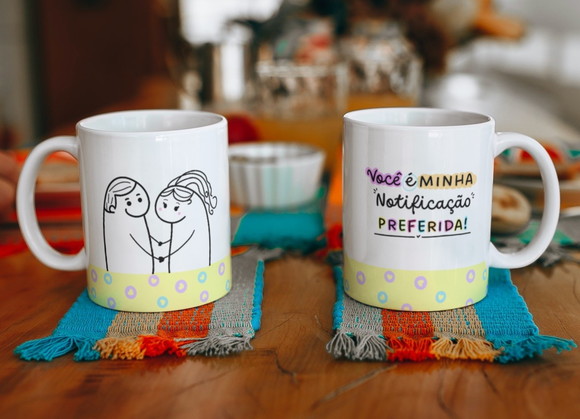 Caneca Dia dos Namorados Florks