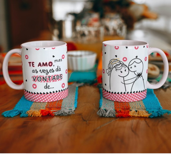 Caneca Dia dos Namorados Florks
