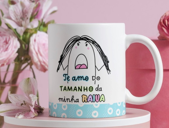 Caneca Dia dos Namorados Florks