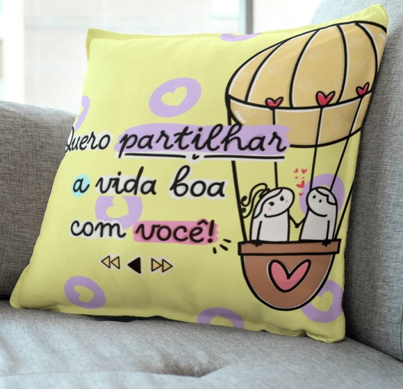 Almofada Dia dos Namorados Florks