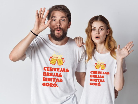 Kit Camiseta Casal Cerveja