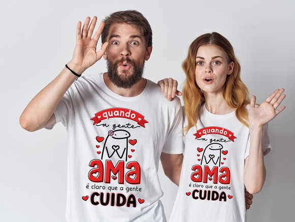 Kit Camiseta Casal Dia dos Namorados