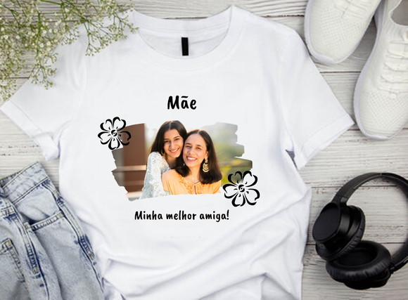 Camiseta Mãe com foto personalizada