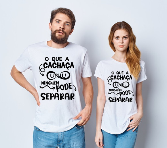 Kit Camiseta O que A Cachaça Uniu