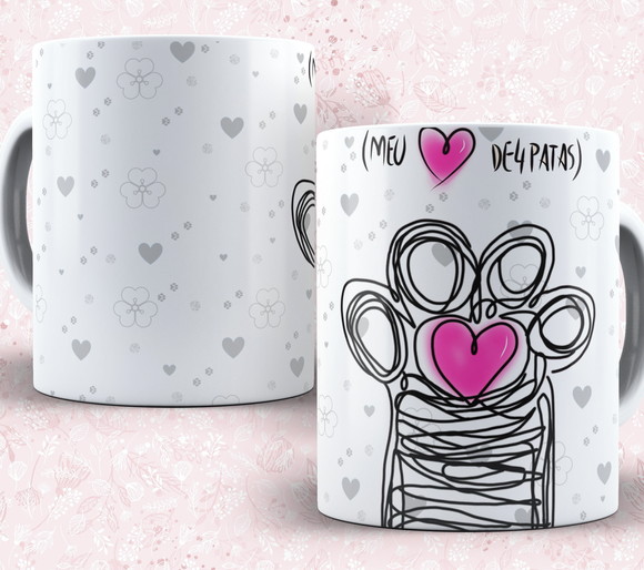 Caneca Porcelana Gatinho