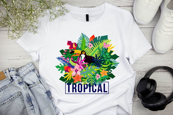 Camiseta Feminina Tropical