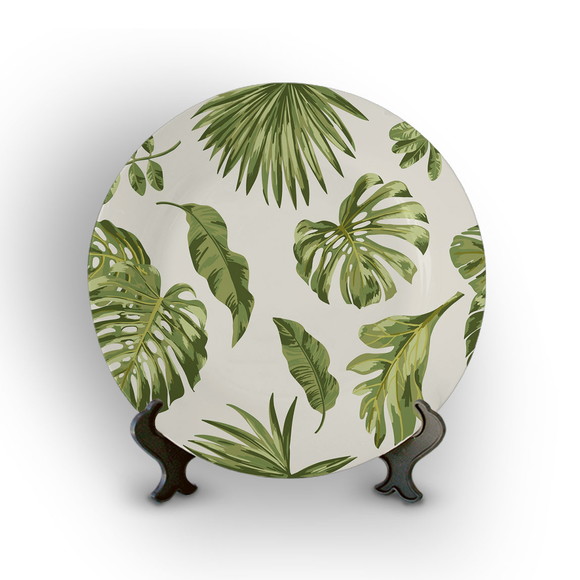 Prato Decorativo Folhas