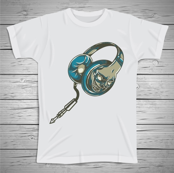 Camiseta Divertida Headphone