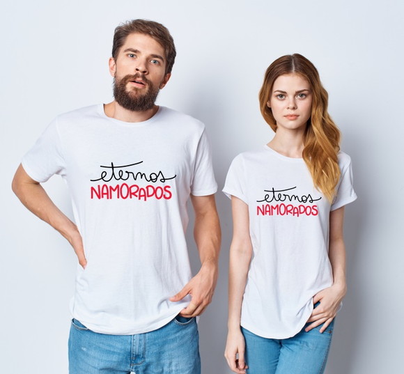 Kit Camiseta Casal Eternos Namorados
